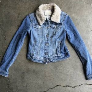 Pilcro and letterpress Sherpa denim jacket - from anthropologie